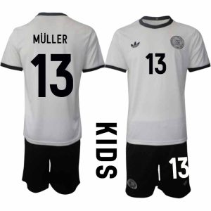 2025 Duitsland 125-jarig jubileumshirt Thomas Müller #13 Kinder Voetbaltenue Korte Mouwen (+ Korte Broek)
