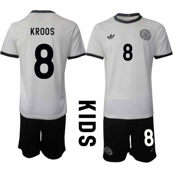 2025 Duitsland 125-jarig jubileumshirt Toni Kroos #8 Kinder Voetbaltenue Korte Mouwen (+ Korte Broek)