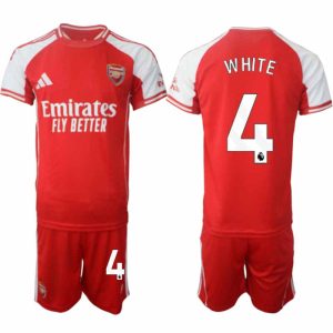 Arsenal Thuistenue 2025/26 Heren – Ben White #4 – Voetbalshirt met Korte Mouwen + Korte Broek