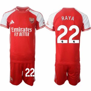 Arsenal Thuistenue 2025/26 Heren – David Raya #22 – Voetbalshirt met Korte Mouwen + Korte Broek