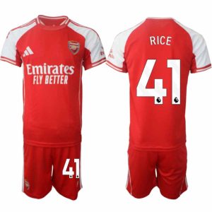 Arsenal Thuistenue 2025/26 Heren – Declan Rice #41 – Voetbalshirt met Korte Mouwen + Korte Broek