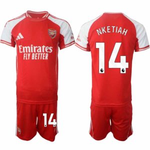 Arsenal Thuistenue 2025/26 Heren – Eddie Nketiah #14 – Voetbalshirt met Korte Mouwen + Korte Broek