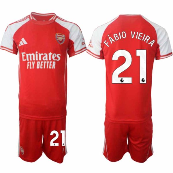 Arsenal Thuistenue 2025/26 Heren – Fábio Vieira #21 – Voetbalshirt met Korte Mouwen + Korte Broek