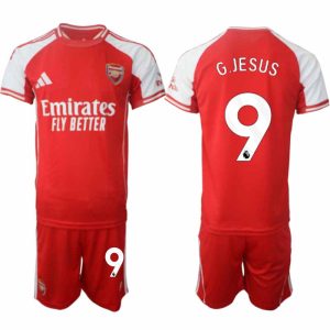 Arsenal Thuistenue 2025/26 Heren – Gabriel Jesus #9 – Voetbalshirt met Korte Mouwen + Korte Broek