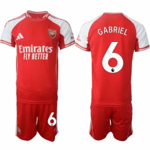 Arsenal Thuistenue 2025/26 Heren – Gabriel Magalhaes #6 – Voetbalshirt met Korte Mouwen + Korte Broek