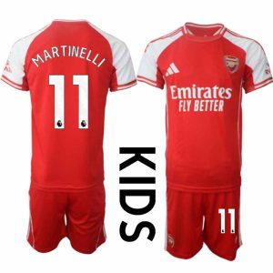 Arsenal Thuistenue 2025/26 Kinderen – Gabriel Martinelli #11 – Voetbalshirt met Korte Mouwen + Korte Broek