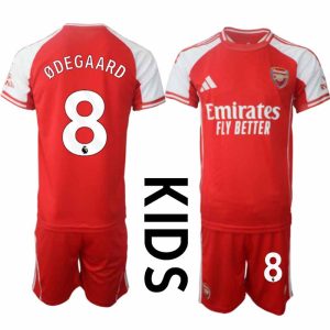 Arsenal Thuistenue 2025/26 Kinderen – Martin Ødegaard #8 – Voetbalshirt met Korte Mouwen + Korte Broek