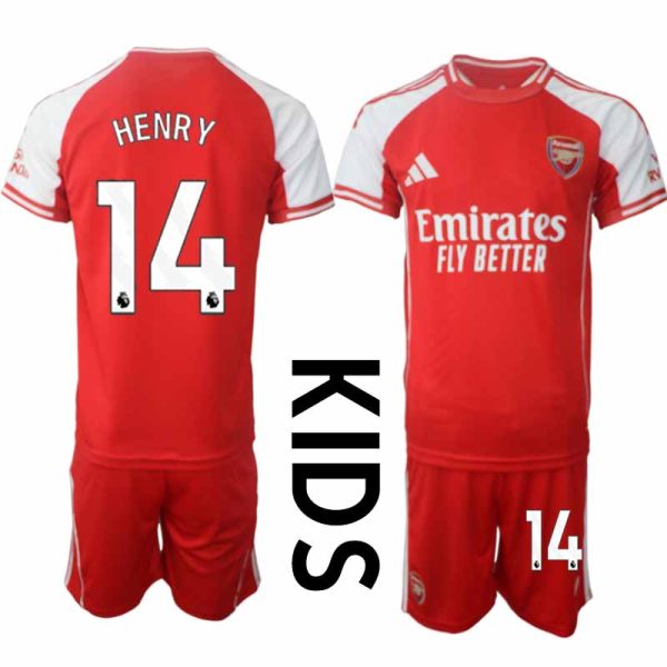 Arsenal Thuistenue 2025/26 Kinderen – Thierry Henry #14 – Voetbalshirt met Korte Mouwen + Korte Broek