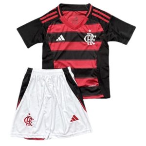 CR Flamengo 2025/26 Kinderen Derde tenue – Voetbalshirt met Korte Mouwen + Korte Broek
