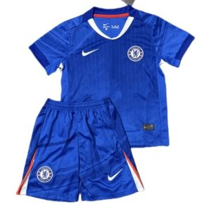Chelsea 2025/26 Kinderen Thuistenue – Voetbalshirt met Korte Mouwen + Korte Broek
