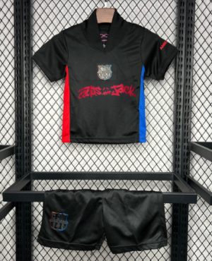 FC Barcelona 2024/25 Travis Scott Uit tenue met Korte Mouwen voor Kinderen – Limited Edition