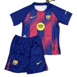 FC Barcelona 2025/26 Kinderen Thuistenue – Voetbalshirt met Korte Mouwen + Korte Broek
