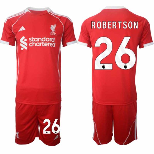 Liverpool Thuistenue 2025/26 voor Heren – Andrew Robertson #26 – Voetbaltenue Korte Mouwen (+ Korte Broek)