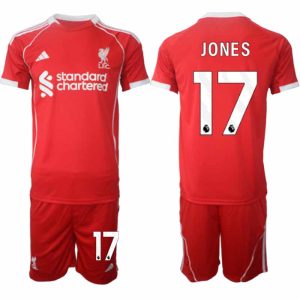 Liverpool Thuistenue 2025/26 voor Heren – Curtis Jones #17 – Voetbaltenue Korte Mouwen (+ Korte Broek)