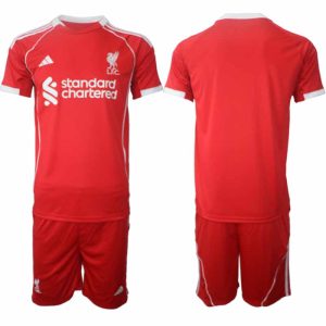 Liverpool Thuistenue 2025/26 voor Heren – Voetbaltenue Korte Mouwen (+ Korte Broek)