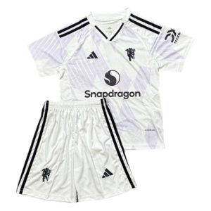 Manchester United 2025/26 Kinderen Uit tenue – Voetbalshirt met Korte Mouwen + Korte Broek