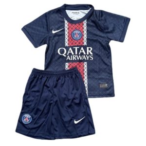 Paris Saint-Germain 2025/26 Kinderen Thuistenue – Voetbalshirt met Korte Mouwen + Korte Broek