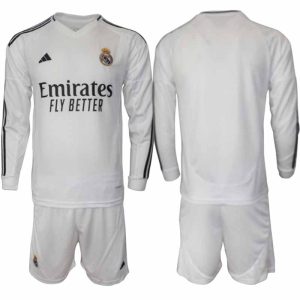 Real Madrid 2024/25 Thuistenue voor Heren – Lange Mouwen Voetbaltenue
