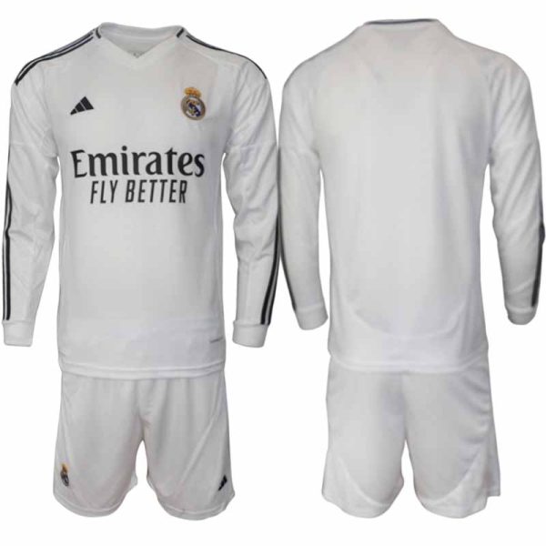 Real Madrid 2024/25 Thuistenue voor Heren – Lange Mouwen Voetbaltenue