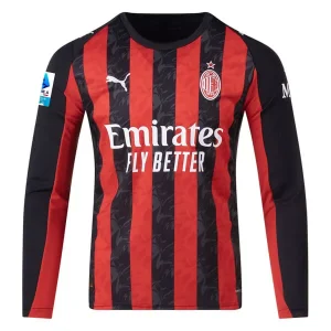 AC Milan 2025/26 Thuistenue Heren – Goedkope Lange Mouwen Voetbalshirt