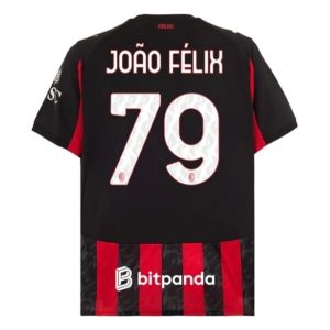 AC Milan 2025/26 Thuistenue Heren – João Félix #79 – Goedkope Korte Mouwen Voetbalshirt