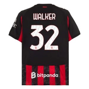 AC Milan 2025/26 Thuistenue Heren – Kyle Walker #32 – Goedkope Korte Mouwen Voetbalshirt