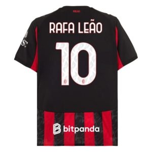 AC Milan 2025/26 Thuistenue Heren – Rafael Leão #10 – Goedkope Korte Mouwen Voetbalshirt