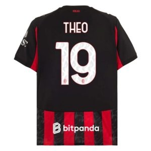 AC Milan 2025/26 Thuistenue Heren – Theo Hernandez #19 – Goedkope Korte Mouwen Voetbalshirt