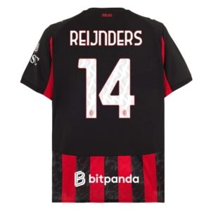 AC Milan 2025/26 Thuistenue Heren – Tijjani Reijnders #14 – Goedkope Korte Mouwen Voetbalshirt