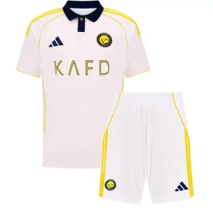 Al-Nassr FC 2025/26 Derde tenue voor Kinderen – Voetbalshirt met Korte Mouwen + Korte Broek