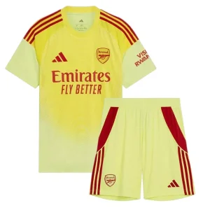 Arsenal 2025/26 Keeper Thuistenue voor Kinderen – Voetbalshirt met Korte Mouwen + Korte Broek