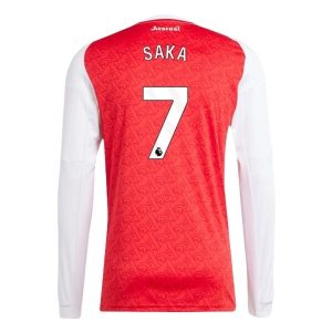 Arsenal Thuistenue 2025/26 Heren – Bukayo Saka #7 – Goedkope Lange Mouwen Voetbalshirt