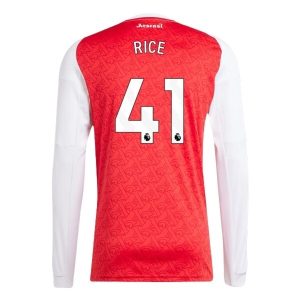 Arsenal Thuistenue 2025/26 Heren – Declan Rice #41 – Goedkope Lange Mouwen Voetbalshirt