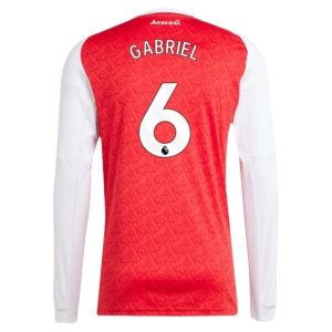 Arsenal Thuistenue 2025/26 Heren – Gabriel Magalhães #6 – Goedkope Lange Mouwen Voetbalshirt