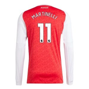 Arsenal Thuistenue 2025/26 Heren – Gabriel Martinelli #11 – Goedkope Lange Mouwen Voetbalshirt