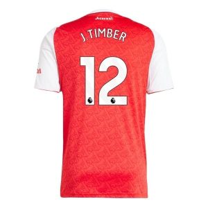 Arsenal Thuistenue 2025/26 Heren – Jurriën Timber #12 – Goedkope Korte Mouwen Voetbalshirt