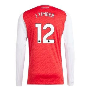 Arsenal Thuistenue 2025/26 Heren – Jurriën Timber #12 – Goedkope Lange Mouwen Voetbalshirt
