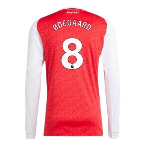 Arsenal Thuistenue 2025/26 Heren – Martin Ødegaard #8 – Goedkope Lange Mouwen Voetbalshirt