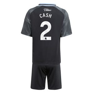 Aston Villa 2025/26 Uittenue voor Kinderen – Matty Cash #2 – Voetbalshirt met Korte Mouwen + Korte Broek
