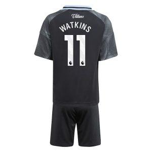 Aston Villa 2025/26 Uittenue voor Kinderen – Ollie Watkins #11 – Voetbalshirt met Korte Mouwen + Korte Broek