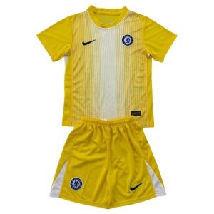 Chelsea 2025/26 Keeper Derde tenue voor Kinderen – Voetbalshirt met Korte Mouwen + Korte Broek