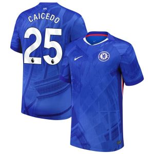 Chelsea 2025/26 Thuistenue Heren – Moisés Caicedo #25 – Goedkope Korte Mouwen Voetbalshirt