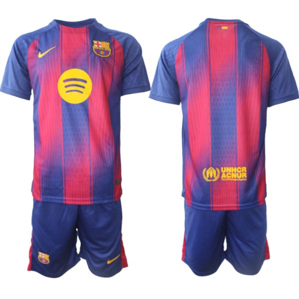 FC Barcelona 2025/26 Thuistenue Heren – Voetbalshirt met Korte Mouwen + Korte Broek