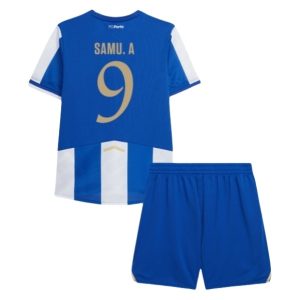 FC Porto 2025/26 Thuistenue voor Kinderen – Samu Omorodion #9 – Voetbalshirt met Korte Mouwen + Korte Broek