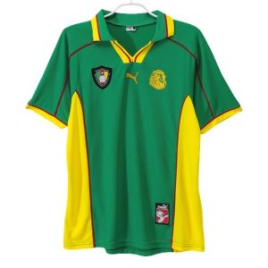 Kamerun Retro 1998-1999 Thuistenue Heren – Goedkope Korte Mouwen Voetbalshirt