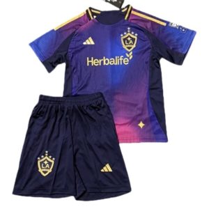 LA Galaxy 2025/26 Uittenue voor Kinderen – Voetbalshirt met Korte Mouwen + Korte Broek