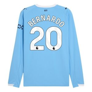 Manchester City Thuistenue 2025/26 Heren – Bernardo Silva #20 – Goedkope Lange Mouwen Voetbalshirt