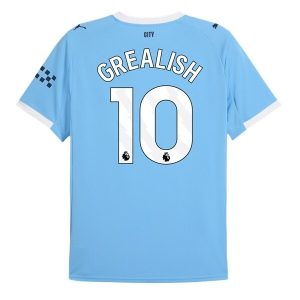 Manchester City Thuistenue 2025/26 Heren – Jack Grealish #10 – Goedkope Korte Mouwen Voetbalshirt