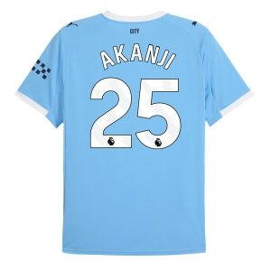 Manchester City Thuistenue 2025/26 Heren – Manuel Akanji #25 – Goedkope Korte Mouwen Voetbalshirt