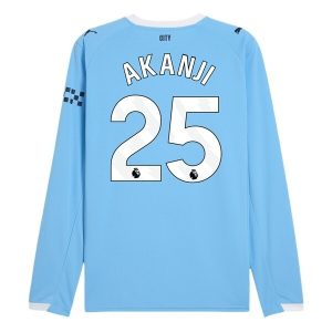 Manchester City Thuistenue 2025/26 Heren – Manuel Akanji #25 – Goedkope Lange Mouwen Voetbalshirt